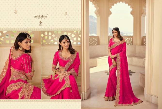Sulakshmi saree 7208 New Heavy Wedding Wear Latest Designer Saree Collection
